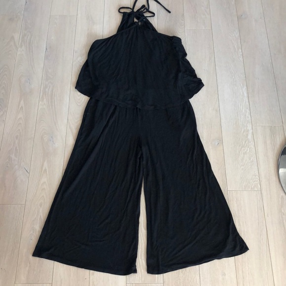 New York & Company Black Strappy Jumpsuit - Picture 1 of 7